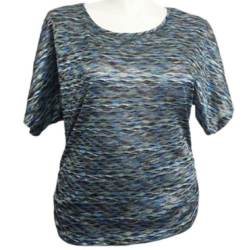 Dress Barn Dolman Sleeve Water Color Blouse EUC sz 1X